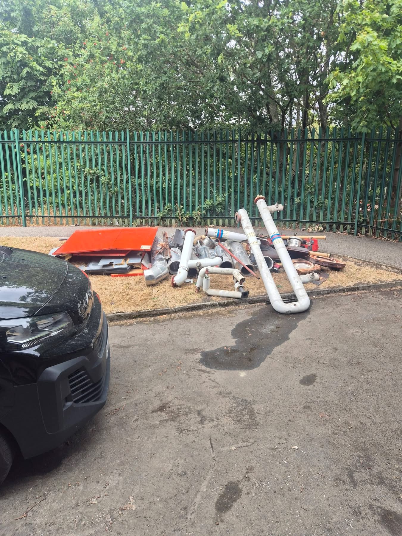 Before: Scrap metal and pipework removal